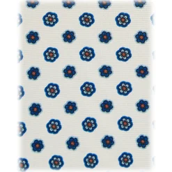 Viola Milano - Summer Floral 3-Fold Handprinted Untipped Silk Tie - White - Handmade in Italy - Luxury Exclusive Collection - Avvenice
