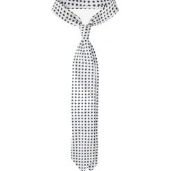 Viola Milano - Summer Floral 3-Fold Handprinted Untipped Silk Tie - White LL - Handmade in Italy - Luxury Exclusive Collection - Avvenice