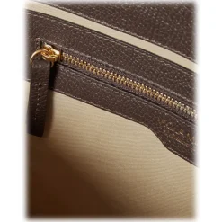 Viola Milano - The Light City Gold Lock Briefcase - Brown - Handmade in Italy - Luxury Exclusive Collection - Avvenice