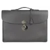 Viola Milano - The Light City Silver Lock Briefcase - Grey - Handmade in Italy - Luxury Exclusive Collection - Avvenice
