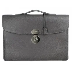 Viola Milano - The Light City Silver Lock Briefcase - Grey - Handmade in Italy - Luxury Exclusive Collection - Avvenice