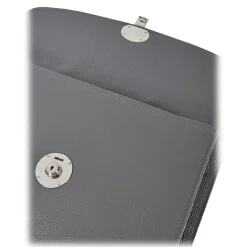 Viola Milano - The Light City Silver Lock Briefcase - Grey - Handmade in Italy - Luxury Exclusive Collection - Avvenice