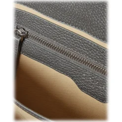 Viola Milano - The Light City Silver Lock Briefcase - Grey - Handmade in Italy - Luxury Exclusive Collection - Avvenice