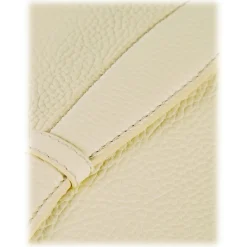 Viola Milano - The Light City Gold Lock Briefcase - Pale Lemon - Handmade in Italy - Luxury Exclusive Collection - Avvenice