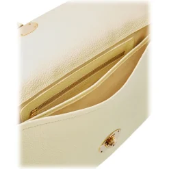 Viola Milano - The Light City Gold Lock Briefcase - Pale Lemon - Handmade in Italy - Luxury Exclusive Collection - Avvenice