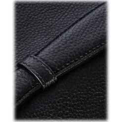 Viola Milano - The Light City Gold Lock Briefcase - Black - Handmade in Italy - Luxury Exclusive Collection - Avvenice