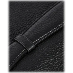 Viola Milano - The Light City Silver Lock Briefcase - Black - Handmade in Italy - Luxury Exclusive Collection - Avvenice