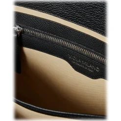 Viola Milano - The Light City Silver Lock Briefcase - Black - Handmade in Italy - Luxury Exclusive Collection - Avvenice