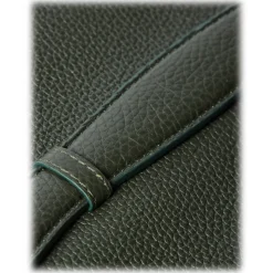 Viola Milano - The Light City Silver Lock Briefcase - Loden Green - Handmade in Italy - Luxury Exclusive Collection - Avvenice