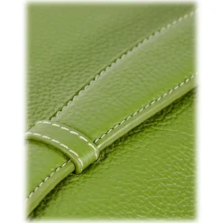 Viola Milano - The Light City Silver Lock Briefcase - Lime Green - Handmade in Italy - Luxury Exclusive Collection - Avvenice