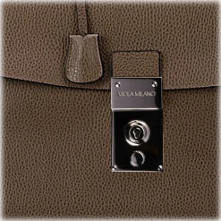 Viola Milano - The Light Traveller Briefcase - Taupe - Handmade in Italy - Luxury Exclusive Collection - Avvenice
