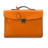 Viola Milano - Traveller Briefcase - Orange - Handmade in Italy - Luxury Exclusive Collection - Avvenice