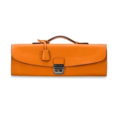 Viola Milano - Traveller Briefcase - Orange - Handmade in Italy - Luxury Exclusive Collection - Avvenice