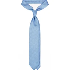 Viola Milano - Tuscan Floral Selftipped Silk Tie - Light Blue - Handmade in Italy - Luxury Exclusive Collection - Avvenice