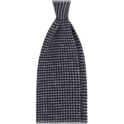 Viola Milano - Two-Tone Knitted 100% Cashmere Tie - Dark Grey - Handmade in Italy - Luxury Exclusive Collection - Avvenice