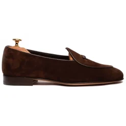 Viola Milano - Unlined Belgian Suede Loafer - Brown Suede - Handmade in Italy - Luxury Exclusive Collection - Avvenice