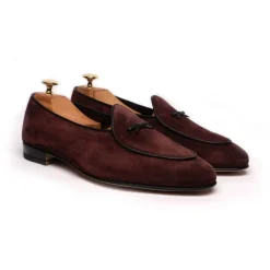 Viola Milano - Unlined Belgian Loafer - Bordeaux - Handmade in Italy - Luxury Exclusive Collection - Avvenice