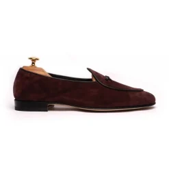 Viola Milano - Unlined Belgian Loafer - Bordeaux - Handmade in Italy - Luxury Exclusive Collection - Avvenice