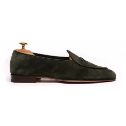 Viola Milano - Unlined Belgian Loafer - Green - Handmade in Italy - Luxury Exclusive Collection - Avvenice