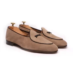 Viola Milano - Unlined Belgian Loafer - Beige - Handmade in Italy - Luxury Exclusive Collection - Avvenice