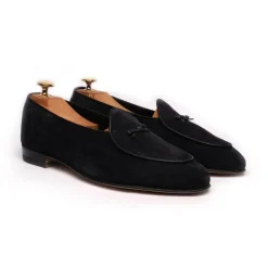 Viola Milano - Unlined Belgian Loafer - Navy - Handmade in Italy - Luxury Exclusive Collection - Avvenice