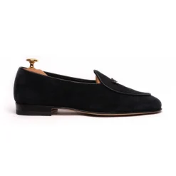 Viola Milano - Unlined Belgian Loafer - Navy - Handmade in Italy - Luxury Exclusive Collection - Avvenice