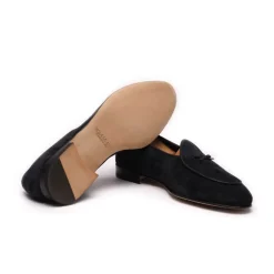 Viola Milano - Unlined Belgian Loafer - Navy - Handmade in Italy - Luxury Exclusive Collection - Avvenice