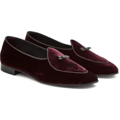 Viola Milano - Unlined Belgian Velvet Loafer - Bordeaux - Handmade in Italy - Luxury Exclusive Collection - Avvenice
