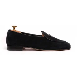 Viola Milano - Unlined Belgian Loafer - Black - Handmade in Italy - Luxury Exclusive Collection - Avvenice
