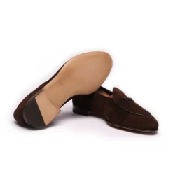Viola Milano - Unlined Belgian Loafer - Brown Suede - Handmade in Italy - Luxury Exclusive Collection - Avvenice