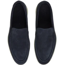 Viola Milano - Unlined Capri Suede Loafer - Navy - Handmade in Italy - Luxury Exclusive Collection - Avvenice