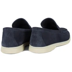 Viola Milano - Unlined Capri Suede Loafer - Navy - Handmade in Italy - Luxury Exclusive Collection - Avvenice