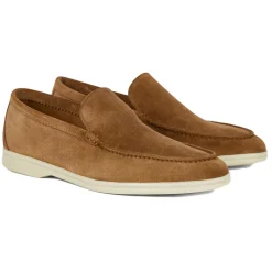 Viola Milano - Unlined Capri Suede Loafer - Polo Brown - Handmade in Italy - Luxury Exclusive Collection - Avvenice