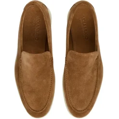 Viola Milano - Unlined Capri Suede Loafer - Polo Brown - Handmade in Italy - Luxury Exclusive Collection - Avvenice