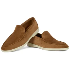 Viola Milano - Unlined Capri Suede Loafer - Polo Brown - Handmade in Italy - Luxury Exclusive Collection - Avvenice