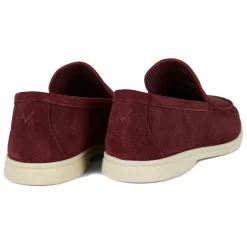 Viola Milano - Unlined Capri Suede Loafer - Bordeaux - Handmade in Italy - Luxury Exclusive Collection - Avvenice