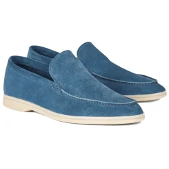 Viola Milano - Unlined Capri Suede Loafer - Mare - Handmade in Italy - Luxury Exclusive Collection - Avvenice