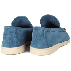 Viola Milano - Unlined Capri Suede Loafer - Mare - Handmade in Italy - Luxury Exclusive Collection - Avvenice