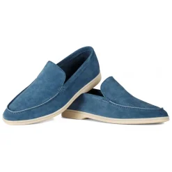 Viola Milano - Unlined Capri Suede Loafer - Mare - Handmade in Italy - Luxury Exclusive Collection - Avvenice