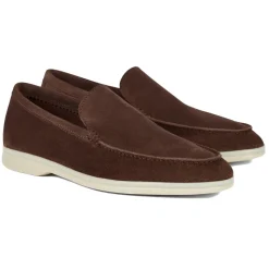 Viola Milano - Unlined Capri Suede Loafer - Brown - Handmade in Italy - Luxury Exclusive Collection - Avvenice