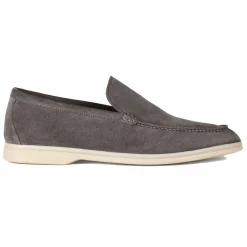 Viola Milano - Unlined Capri Suede Loafer - Grey - Handmade in Italy - Luxury Exclusive Collection - Avvenice