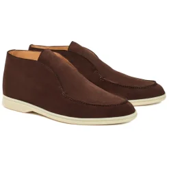 Viola Milano - Unlined City Suede Loafer - Brown - Handmade in Italy - Luxury Exclusive Collection - Avvenice