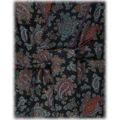 Viola Milano - Unlined Luxury Handprinted Silk Dressing Gown - Paisley Pattern - Handmade in Italy - Luxury Exclusive Collection - Avvenice