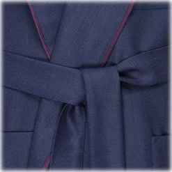 Viola Milano - VBC Wool and Silk Dressing Gown - Herringbone - Handmade in Italy - Luxury Exclusive Collection - Avvenice