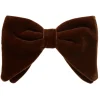 Viola Milano - Velvet Artisan Bow Tie - Brown - Handmade in Italy - Luxury Exclusive Collection - Avvenice