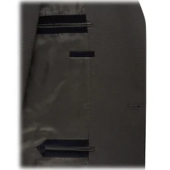 Viola Milano - Velvet Base Peak Lapel Tuxedo Jacket - Navy - Handmade in Italy - Luxury Exclusive Collection - Avvenice