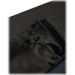 Viola Milano - Velvet Base Peak Lapel Tuxedo Jacket - Navy - Handmade in Italy - Luxury Exclusive Collection - Avvenice