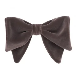 Viola Milano - Velvet Bow Tie - Gray - Made in Italy - Luxury Exclusive Collection - Avvenice