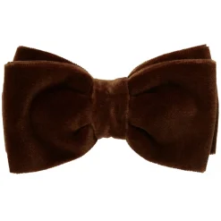 Viola Milano - Velvet Bow Tie - Brown - Handmade in Italy - Luxury Exclusive Collection - Avvenice