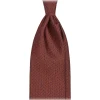 Viola Milano - Wave Chain Selftipped Italian Silk Tie - Navy/Wine - Handmade in Italy - Luxury Exclusive Collection - Avvenice